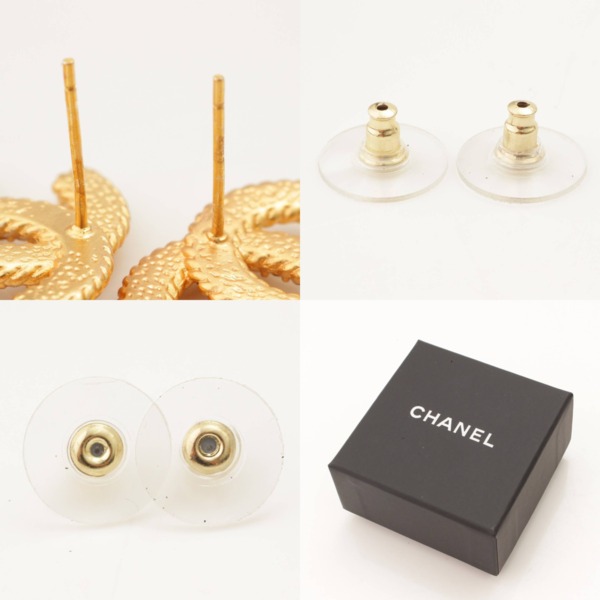 シャネル(Chanel) D20 V ココマーク パール ロゴ ピアス ゴールド 中古