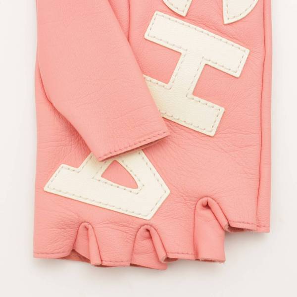 シャネル(Chanel) ラムスキンフィンガーレス グローブ 手袋 ピンク 7 1 