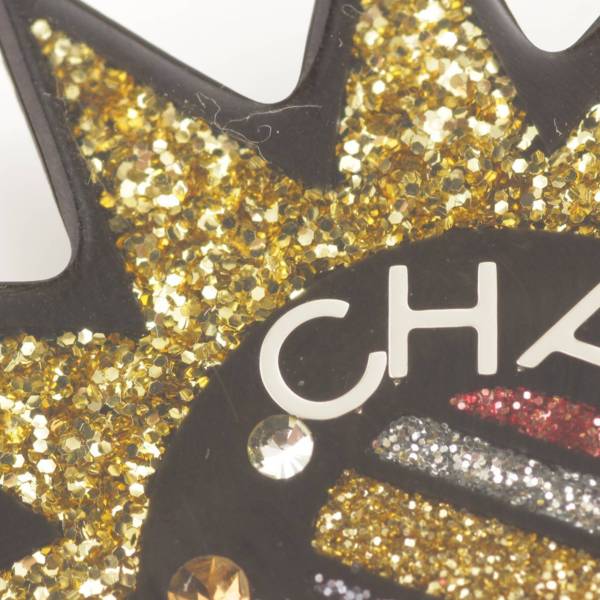 シャネル(Chanel) 17K サン 太陽 モチーフ ラメ ブローチ ゴールド 
