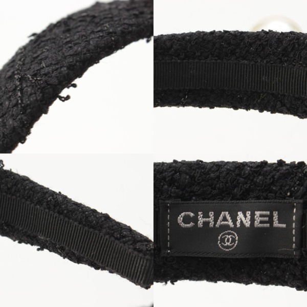 シャネル(Chanel) ココマーク パール ツイード カチューシャ ヘア ...