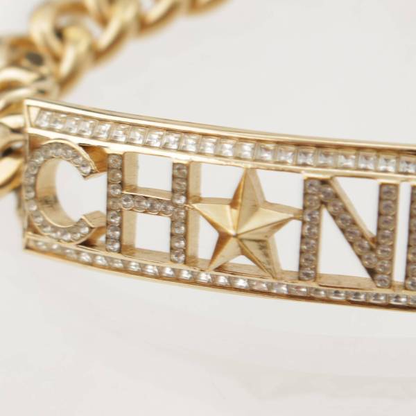 シャネル(Chanel) 17C ロゴ ラインストーン チェーン スター 