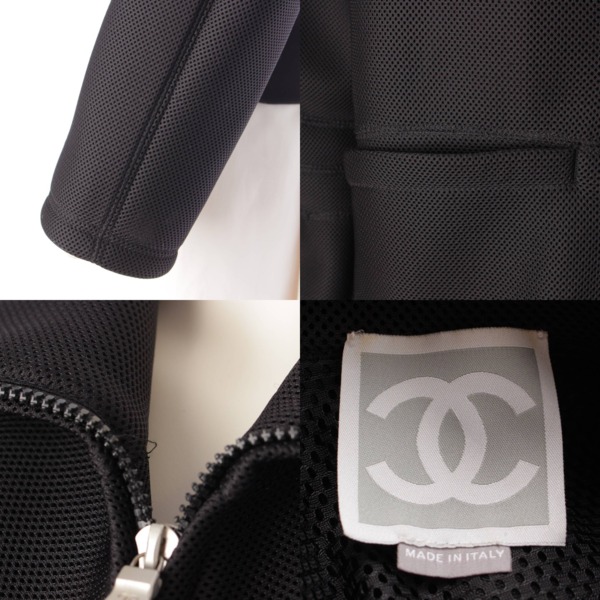 シャネル Chanel スポーツライン 03P バックロゴ ジップアップ ブルゾンジャケット P21090 ブラック 38 中古 通販 retro  レトロ