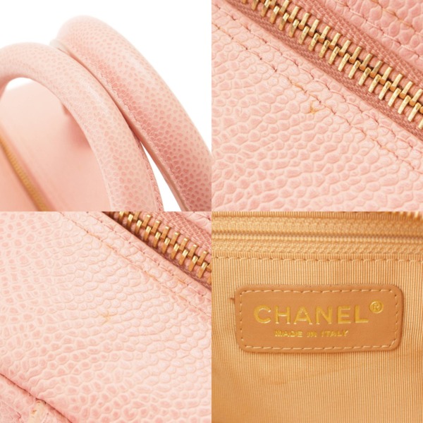 シャネル(Chanel) キャビアスキン マトラッセ ミニボストンバッグ 