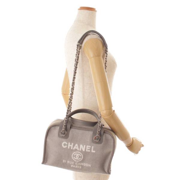 シャネル(Chanel) ドーヴィル 2wayバッグ チェーンショルダー ミニボーリングバッグ A92749 グレー 中古 通販 retro レトロ