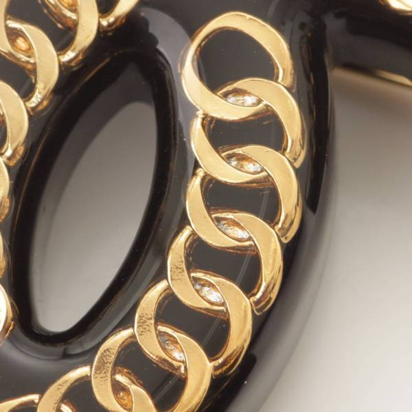 シャネル(Chanel) 22A メティエダールコレクション ココマーク チェーン ブローチ ブラック ゴールド 中古 通販 retro レトロ