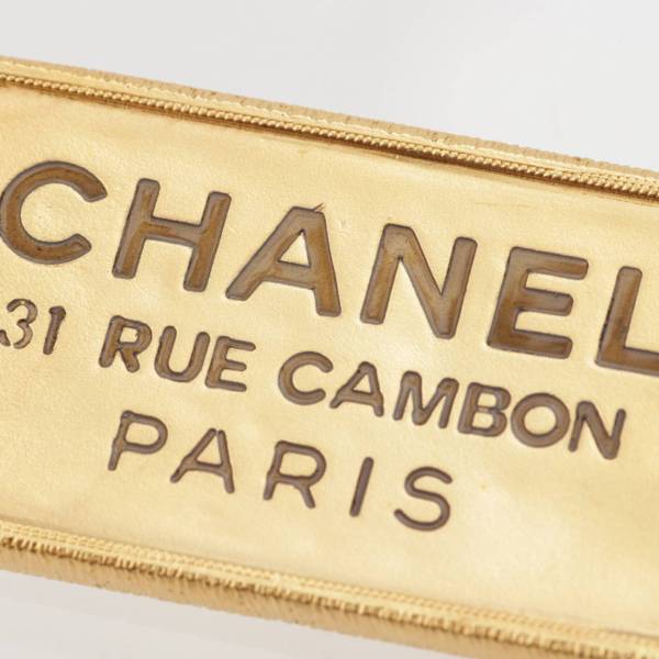 シャネル Chanel F20V カンボンプレート パール ロゴ GP ブローチ ゴールド 中古 通販 retro レトロ