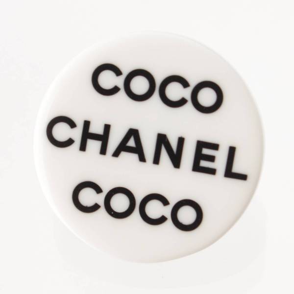 シャネル Chanel 07P COCO CHANEL ココシャネル ロゴ ブローチ 3点セット ブラック ホワイト 中古 通販 retro レトロ