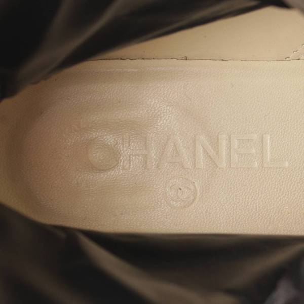 シャネル(Chanel) スエード キルティング サイドジップ ワークブーツ 