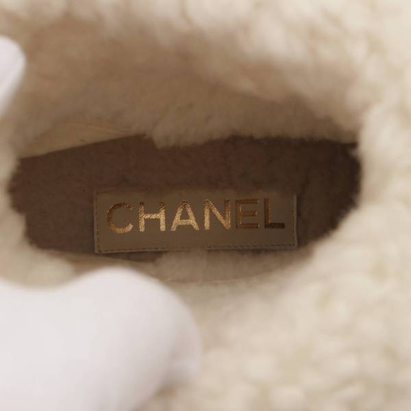 シャネル(Chanel) 20AW ココネージュ ムートンブーツ G36265 ブラック
