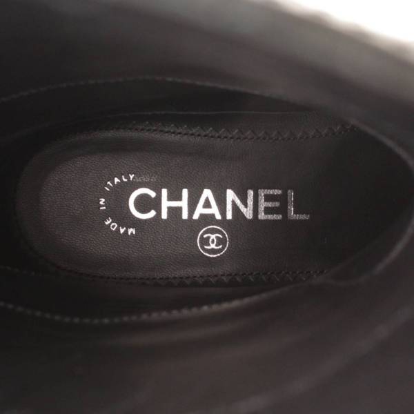 シャネル(Chanel) 14A ココマーク レザー ウエスタン ブーツ G30057 