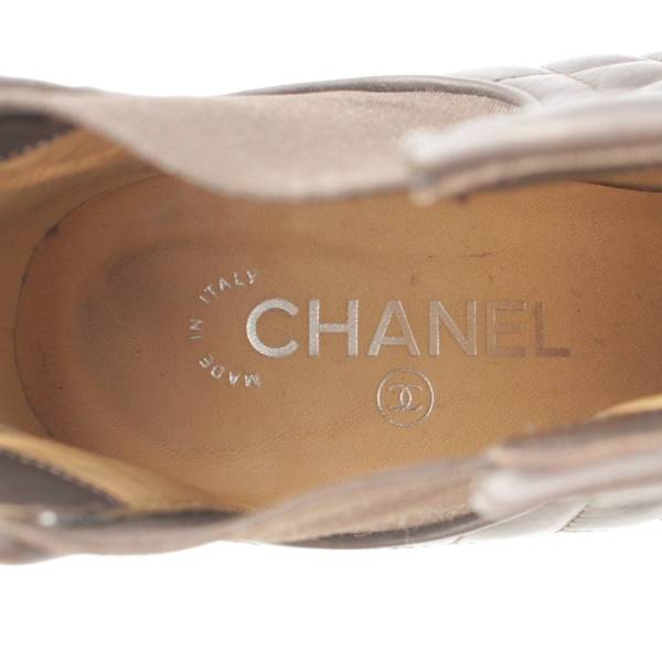 シャネル(Chanel) ココマーク マトラッセ サイドゴア ショートブーツ