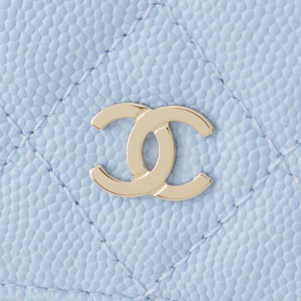 シャネル Chanel ココマーク マトラッセ キャビアスキン コインケース AP0216 Y33352 ブルー 中古 通販 retro レトロ