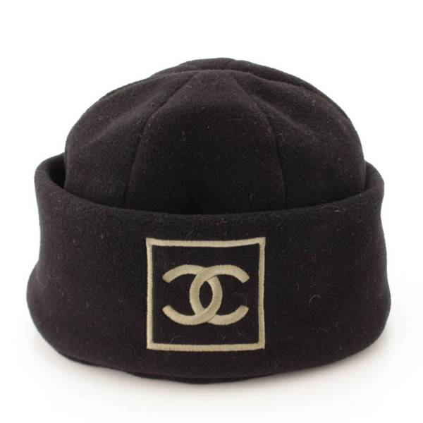 シャネル Chanel スポーツライン ニット帽 ブラック S 中古 通販 Retro レトロ