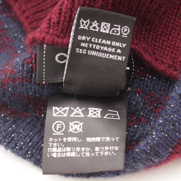シャネル(Chanel) カシミヤ ココマーク ニット帽 ボルドー 中古 通販