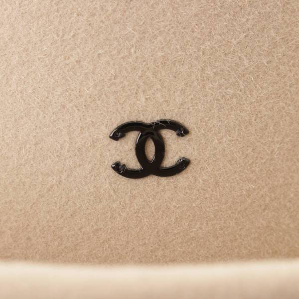 シャネル(Chanel) ラビットフェルト ココマーク リボン付き ボーラー ...