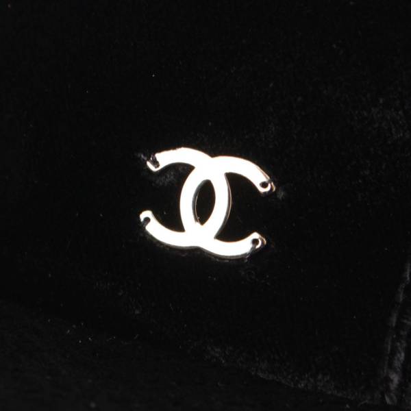 シャネル(Chanel) ココマーク ベルベット フラットバイザー キャップ 