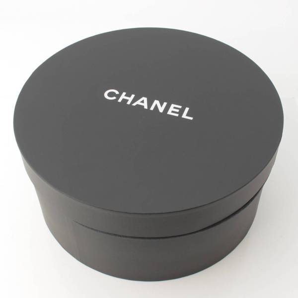 シャネル(Chanel) ココマーク リボン ストロー ハット 帽子 ナチュラル