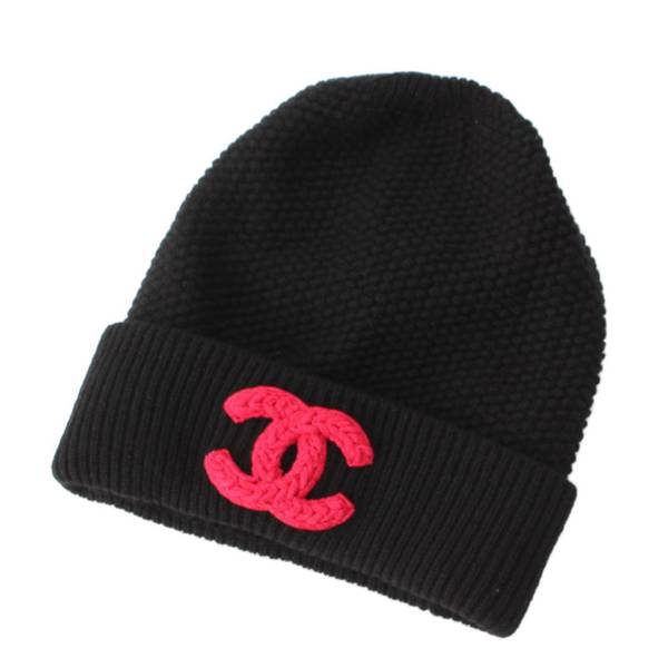 シャネル Chanel 23A カシミヤ ココマーク ニット キャップ 帽子 
