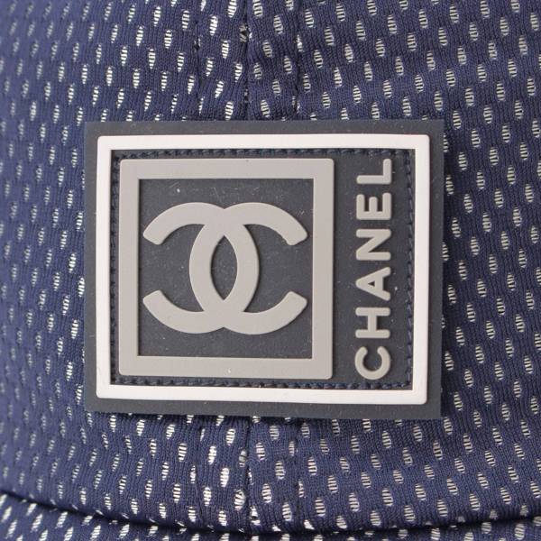 先行SALE】シャネル Chanel スポーツ ココマーク ロゴ メッシュ ナイロン ベースボールキャップ 帽子 ブルー 中古 通販 retro レトロ