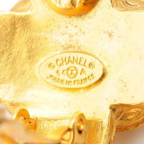 シャネル(Chanel) ココマーク フリンジ チェーン イヤリング 94A 