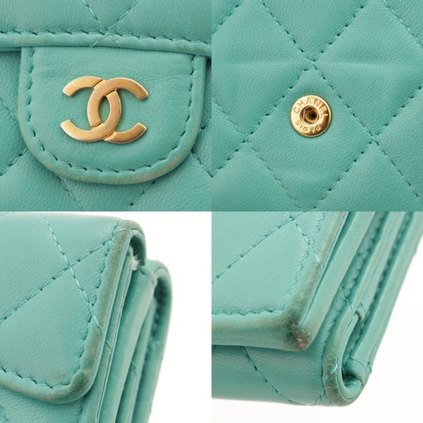 シャネル(Chanel) マトラッセ レザー 三つ折り財布 コンパクト 27番台