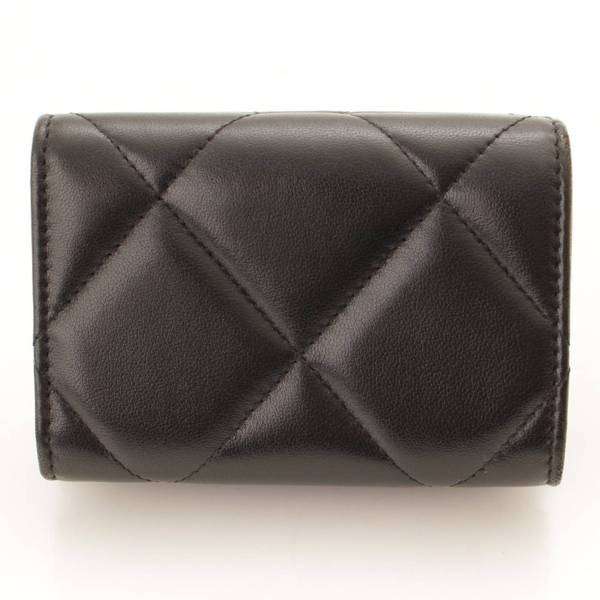 【美品】CHANEL コンパクトウォレット ミニ財布 ディズヌフ 19 黒ファッション小物