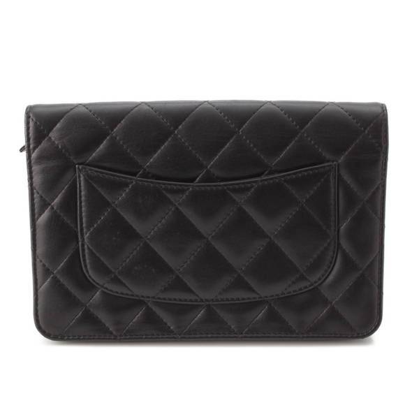 シャネル Chanel 11番 マトラッセ ココマーク ラムスキン 2つ折り財布 ウォレット ブラック 中古 通販 retro レトロ