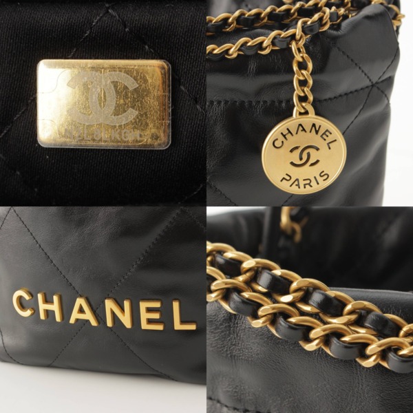 シャネル(Chanel) 23SS シャネル22 ミニ 2WAY ショルダーバッグ AS3980 ブラック 中古 通販 retro レトロ