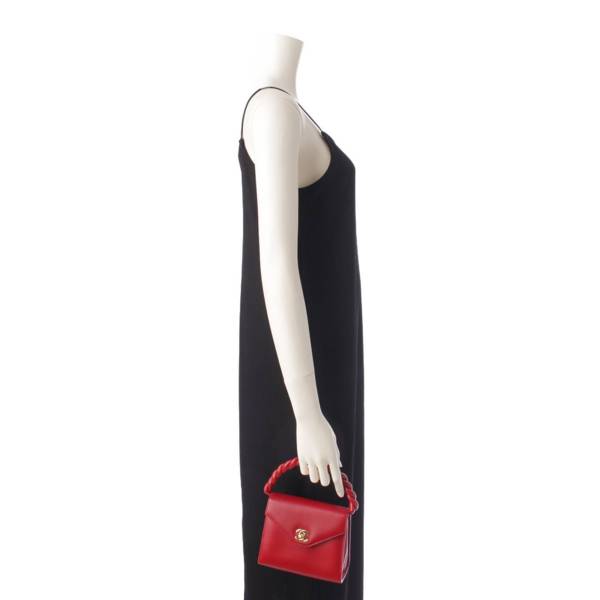 シャネル Chanel 97A ツイストハンドル ラムスキン ミニ ハンドバッグ 