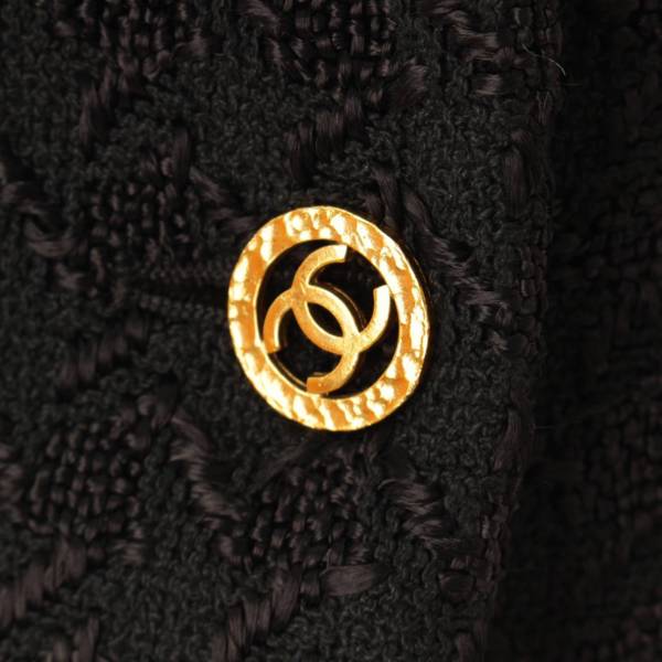 シャネル(Chanel) ツイード ココマークボタン 半袖ジャケット ボレロ