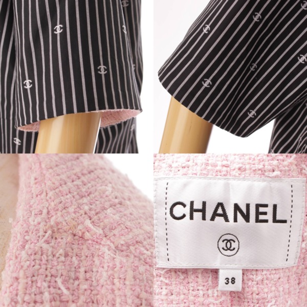 シャネル(Chanel) 22SS ツイード ストライプ ジャケット P70675