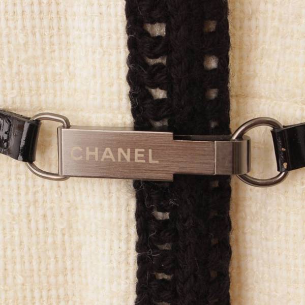シャネル(Chanel) 00A ツイード ベルト付 コート P16295 ブラック 
