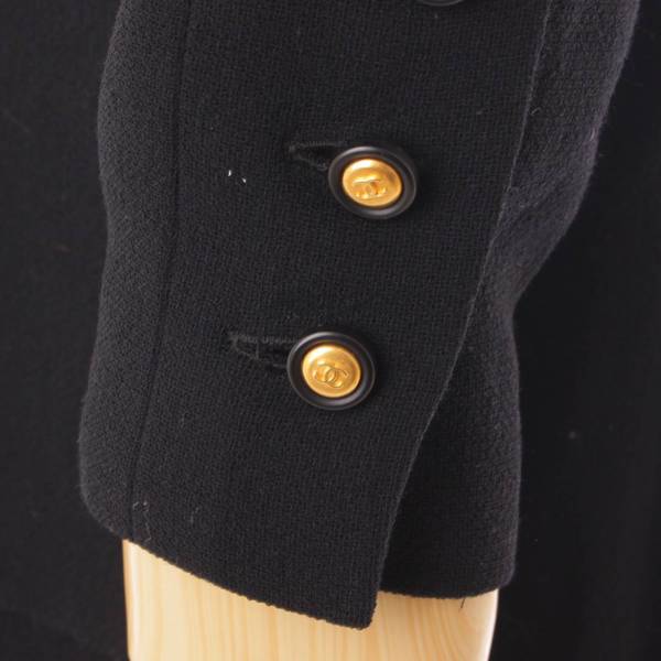シャネル(Chanel) 96A ダブルブレス ウール ロングジャケット コート 