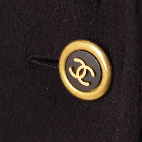 シャネル(Chanel) 94A ココマーク ボタン カシミヤ チェスター ロング