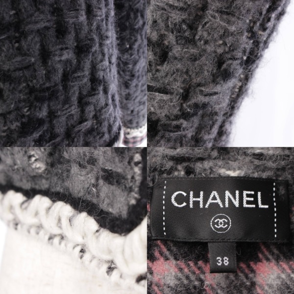 シャネル(Chanel) 21P カシミヤ アルパカ シルク混 ブルゾン ショート 