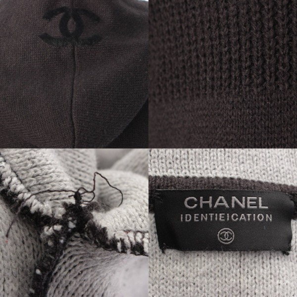 シャネル(Chanel) IDENTIFICATION ココマーク フード付 ニット コート