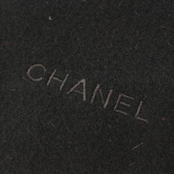 シャネル(Chanel) カシミヤ 100% マフラー ストール ブラック 中古