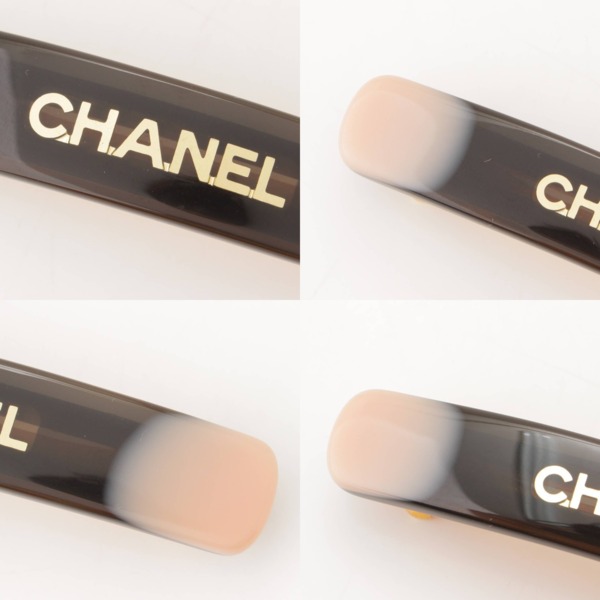 シャネル(Chanel) 01A ロゴ バレッタ ヘアアクセサリー ブラック