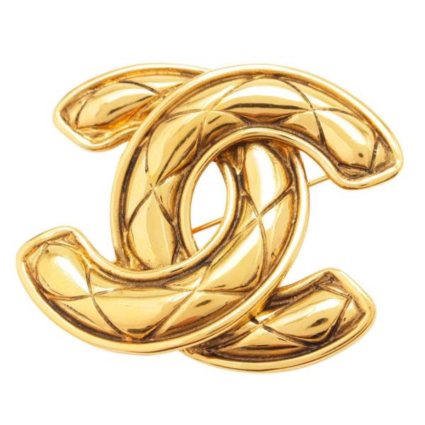 シャネル(Chanel) ヴィンテージ ココマーク ブローチ マトラッセ デカココ ゴールド 中古 通販 retro レトロ