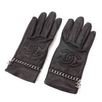 ココマーク レザー チェーン装飾 グローブ 手袋 ブラック 6