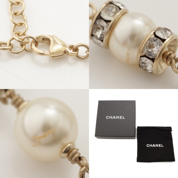 シャネル(Chanel) ココマーク リボン ラインストーン ビジュー ロング