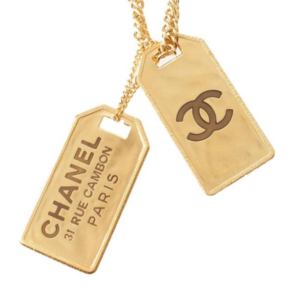 シャネル Chanel F20C ココマーク ロゴ カンボンプレート GP ネックレス ペンダント ゴールド 中古 通販 retro レトロ