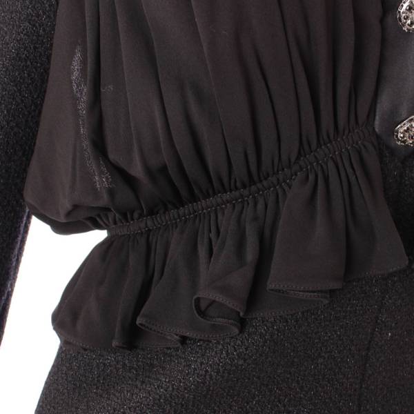 シャネル(Chanel) 16B グリポア ウール ツイード ドレス ワンピース ...