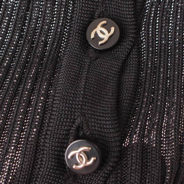 シャネル(Chanel) 97A リブニット ノースリーブ ワンピース ドレス 