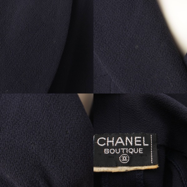 シャネル Chanel ヴィンテージ ウール ダブルボタン 長袖 プリーツ