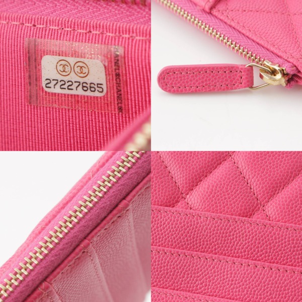 シャネル Chanel 1/12出マトラッセ ゴールド金具 クラシック マルチポーチ AP0225 ピンク 27番台 中古 通販 retro レトロ