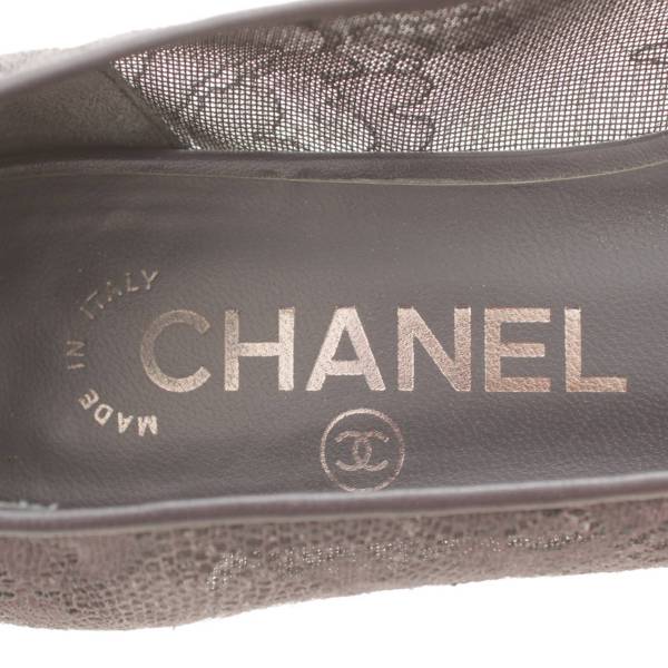 シャネル(Chanel) 14P ココマーク パール レース ヒールパンプス