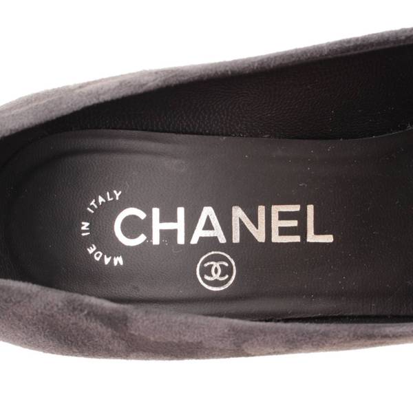 シャネル(Chanel) 18AW ココマーク スエード マトラッセ ヒール