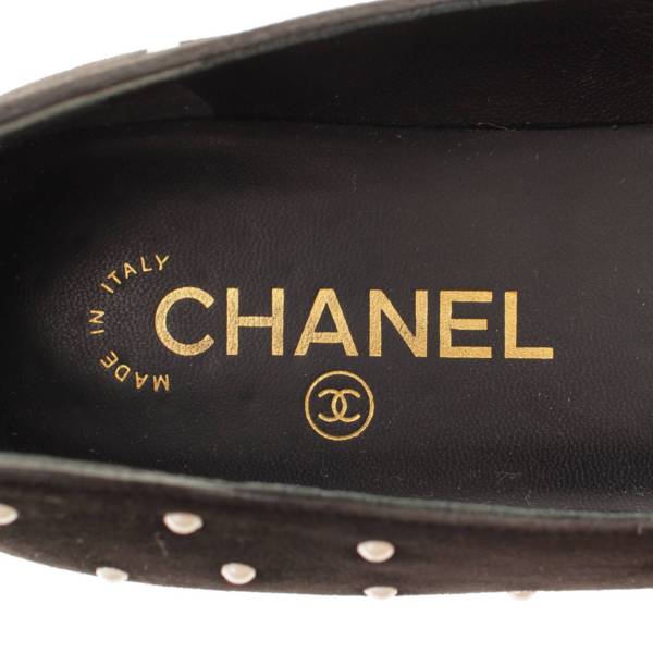 シャネル(Chanel) パール スウェード フラット シューズ パンプス 