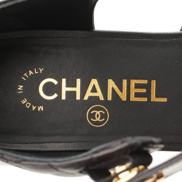 シャネル(Chanel) 21K Mary Janes バレリーナ マトラッセ ターンロック パンプス ブラック 38 中古 通販 retro レトロ